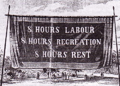 original 1856 Melbourne Eight Hour Day banner