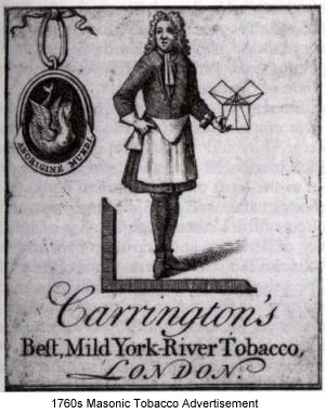 apron circa 1760 on tobacco label